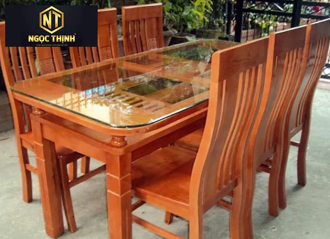 BÀN ĂN GỖ CHỮ NHẬT GIÁ TỐT LONG THÀNH